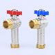  Brass Manifold Compact Boiler Safety Unit Automatic Shut-off Valve with Air Vent and 3 Bar for Floor Heating System