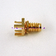 Electrical Waterproof RF Coaxial SMA Female Jack Straight Bulkhead End Launch Connector for Edge PCB Mount