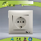 Flush Mounted TUV CE Certified PC Material 1 Gang German 2 Pin Schuko 16A Home Electrical Wall Socket