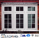 Conch Profile Amercian Style White UPVC/PVC Casement Window with Grill