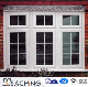  Conch Profile Amercian Style White UPVC/PVC Casement Window with Grill