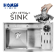  Manufacturer Stainless Steel Handmade Single Double Bowl Kitchen Sink Cup Rinser Sink