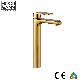  Sanitary Ware Single Handle Brass High Basin Mixer with Gold Color