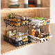 Kitchen Pull-out Shelf Table Top Floor Double-Layer Slit Finishing Rack Kitchen Sink Storage Rack