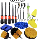  17PCS Set Attachment Set Power Scrubber Tools Car Polisher Bathroom Cleaning Kit Kitchen Cleaning Brush Drill Brush for Automobile