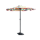 Fade Resistant Waterproof Polyester Durable Canopy 9FT Outdoor Table Yard Market Patio Umbrella with Push Button Tilt and Crank