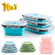  BPA Free Silicone Foldable Food Container for Camping