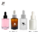 Custom 10ml 15ml 20ml 30ml 50ml 100ml Amber Clear Frosted White Flat Slope Shoulder Beard Cosmetic Serum Dropper Glass Essential Oil Bottle for Sale