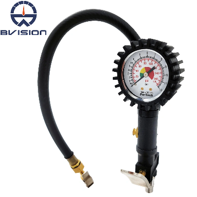 Pg7 Hot Sale Tire Inflator with 2" Pressure Gauge 12 Bar 2% Accuracy