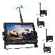 4CH Wireless Rear View Backup Car Camera with 7 Inch Quad Monitor for Truck RV Forklift