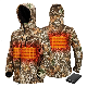 ODM Outdoor Camo Windproof and Waterproof Battery Heated Hunting Fishing 3 in 1 Parka Jacket