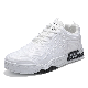  White Color Fabric Soft Flat Trainers Black Non Slip Casual Men Skate Shoes