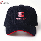 Black Cotton High Density Printing 5 Panel Baseball Cap with Metal Buckle and Grommet