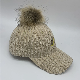  Soft Plush Head Wear Baseball Cap with Decorated Hairy Ball