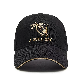  Customize Wholesale Low MOQ Black Sport Golf Baseball Caps with Embroidery Logo