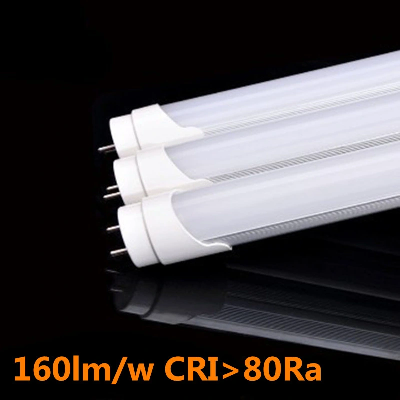 160lm/W CRI>80ra 3000lm T8 18W LED Tube Light AC85-305V 6000K Cool White PF>0.9 Surge Range 4kv
