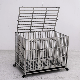  Factory Supply Large Dog Crates Stainless Steel Dog Cages with Universal Wheel