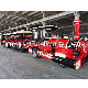 Popular Fiberglass Body Diesel Tourist Road Trackless Trains for Amusement Parks