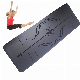 Eco-Friendly Thick Anti Slip Alignment Natural Rubber Custom PU Leather Yoga Mat