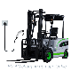  72V120ah Lead-Acid Battery 4 Wheel 2 Ton Electric Forklift with EV Charging Gun