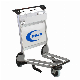 Aluminum Alloy Airport Passenger Baggage Trolley Cart with 3 Wheels