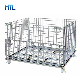  Heavy Duty Warehouse Portable Galvanized Folding Wire Mesh Pallet Storage Cage