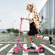  130W Two Wheels Aluminum Electric Scooters for Kids APP Connect Mini Electric Scooter for Kids Girl Pink Color
