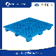 One Way Export Black Light Duty/Weight Industrial Warehouse Flooring Four Way Entry 9 Runner/Leg Nestable Recycled HDPE Disposable Plastic Pallets for Exporting