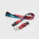 Basic Customization Factory Price Braided Polyester Webbed Name Card Mobile Phone Lanyard