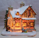 OEM Factory Customized Christmas House Holiday Gift Polyresin LED Light House Model Building Miniature Resin Christmas Village House Manufacturer in China