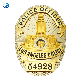 Custom Logo Officer Sheriff Security Military Army Captain Uniform 3D Gold Enamel Lapel Pins Us UK Nypd Chicago Lapd Leather Wallet Police Badge Holder