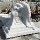  Hand Carved Outdoor Decoration Religious Natural Stone White Marble Life Size Weeping Angel Statues