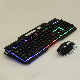  104-Key Ergonomic Keyboard and Mouse Set with USB Plug and Cable