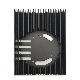 Mwon High Precision Aluminum Alloy Extrusion Heat Sink with Anodized Black