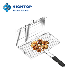 High Quality Stainless Steel Barbecue Grill Net with Wooden Handle