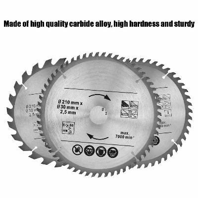 Tct Blade Hard Alloy Circular Saws 80t Multi Functions Rotation Cutting Tools 6600rpm 4"-10" Sandblasted Yg6 Tipped