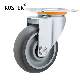 3 4 5 Inch Industry Trolley Furniture TPR Soft Grey Rubber Plate Swivel Caster Wheels