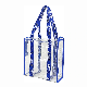  Custom Logo Printing PVC Transparent Tote Clear Shopping Bags with Zipper Pockets Clear Shopping Bag PVC Tote Bag