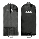 Customized Logo Black Non Woven Garment Bag with Zip Front