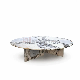 Modern Simple Travrtine Table Natural Marble Living Room Furniture Round Side Table Calacatta Viola Marble Coffee Table