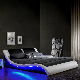  Willsoon 1178-1 Modern Design LED Bed Double/King Size Bed with S-Shape Upholstered Beds