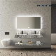  Modern New Design Custom Bathroom Furniture Set LED Mirror Slate Basin Cabinet