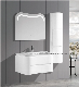  Best Selling Good Price Designed Wall Hung Mounted Bathroom Vanity PVC Bathroom Cabinet with LED Mirror and Side Cabinet