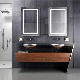 Factory Directly Sell Modern Furniture Mirror White Vanity PVC Bathroom Cabinet with Washing Basin