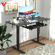 V-mounts L Shape Standing Desk with Keyboard Tray and Headphone Hook