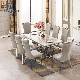 Dining Room Furniture Table Set Marble Table with 8 Chairs