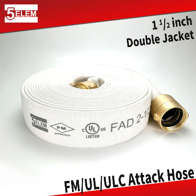 1-1/2" EPDM Lined Canvas Fire Fighting Hose for Fire Equipment System