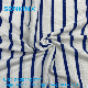 Navy Blue Colored Strips Modacrylic Cotton Flame Retardant Knitted Woven Garment Fabric