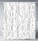 Grey and White Striped Fabric Shower Curtain for Bathroom