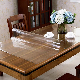 Table-Top Transparent Plastic Protection Table Cover for Rectangle Dining Table